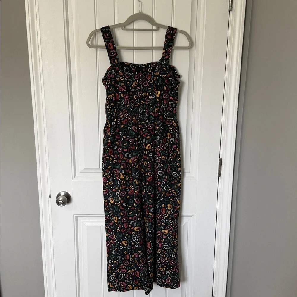Anthropologie Farm Rio - Cropped Adventure Jumpsuit Overalls Wide Leg - Size XS - Picture 6 of 9